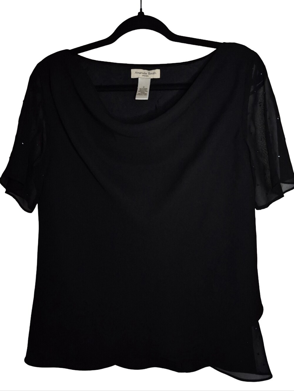 Amanda Smith Short Sleeved Cowl Neck Top